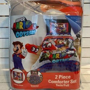 Super Mario Kids Comforter and Curtain Bundle
